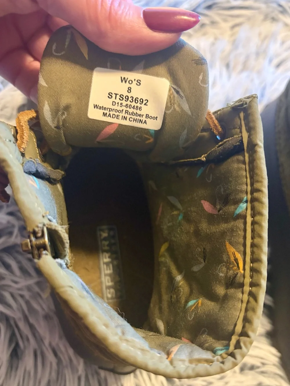 Sperry Saltwater Lace Up Quilted Duck Boots